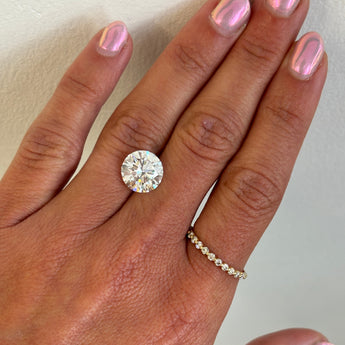 4.50ct Round Lab Grown Diamond- Diamond Daughters, Top Hand View