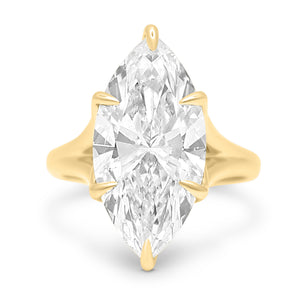 Angel | 14K Yellow Gold Engagement Ring Lab Grown Diamonds, Moissanite
Front View