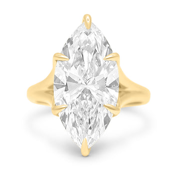 Angel | 14K Yellow Gold Engagement Ring Lab Grown Diamonds, Moissanite
Front View