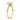 Madison | Oval Cathedral Pedal Gallery Pave 14k Yellow Gold Engagement Ring - Diamond Daughters, Top Side View
