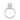 Lily| Radiant Hidden Halo Shank Accent Diamond 14K White Gold Engagement Ring - Diamond Daughters, Top View
