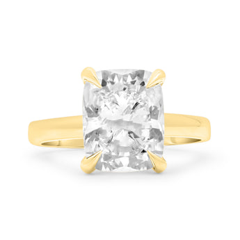 Elongated Cushion Moissanite 14K Gold Engagement Ring Diamond Daughters