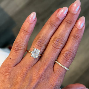 3.04CT Elongated Cushion Lab Grown Diamond Solitaire Engagement Ring