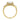 Casey | Bezeled Emerald Tapered Baguette and Round Brilliant Accent Stone 14K Yellow Gold Engagement Ring - Diamond Daughters, Top View