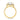 Stephanie | Oval Halo Accent Stone 14K Yellow Gold Engagement Ring - Diamond Daughters, Top View