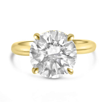 Agnes | Round Lab Grown Diamond 14K Yellow Gold Engagement Ring, Moissanite
Diamond Daughters
Front View