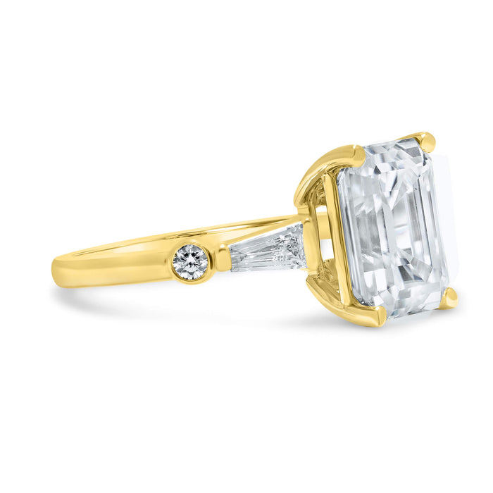 Alexis | Emerald Moissanite Engagement Ring - Diamond Daughters