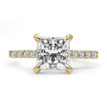 Ally | Princess Moissanite 14k Yellow Gold Engagement Ring
Diamond Daughters
Front View