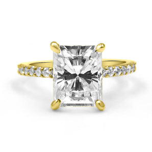 Ally | Radiant Moissanite 14k Yellow Gold Engagement Ring
Diamond Daughters
Front View