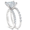 Ally | Radiant Moissanite Engagement Ring Set - Diamond Daughters