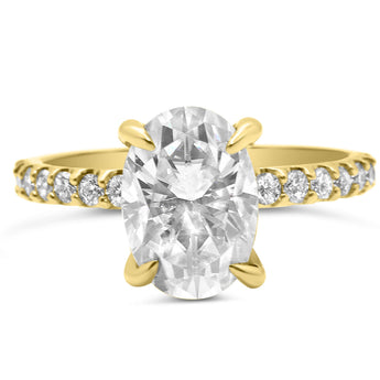 Andrea | Oval Moissanite 14k Yellow Gold Engagement Ring
Diamond Daughters
Front View