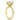 Andrea | Oval Moissanite 14k Yellow Gold Engagement Ring - Diamond Daughters, Top Side View