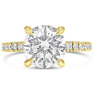 Angela | Round Moissanite 14k Yellow Gold Engagement Ring
Diamond Daughters
Front View