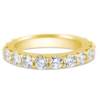 Cynthia | Half Diamond Wedding Band - Diamond Daughters