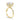 Jaymi | Elongated Cushion Halo Shank Accent Diamond 14K Yellow Gold Engagement Ring - Diamond Daughters, Top Side View