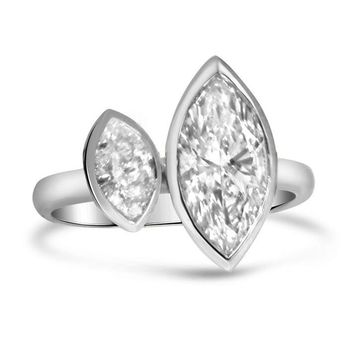 Jessica Toi Et Moi | Marquise Moissanite Engagement Ring - Diamond Daughters