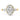 Jordyn | Oval Halo Pear Accent Stone 14K Yellow Gold Engagement Ring - Diamond Daughters, Front View