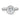 Melissa Round| Moissanite Solitaire 14K White Gold Engagement Ring - Diamond Daughters, Front View