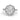 Nicoleta | Round Halo 14K White Gold Engagement Ring - Diamond Daughters, Front View