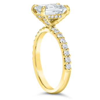 Vanessa | Emerald Moissanite 14k Yellow Gold Engagement Ring
Diamond Daughters
Side View