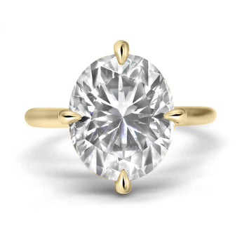 Violet | Oval Moissanite 14k Yellow Gold Engagement Ring
Diamond Daughters, Front View