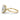 Violet | Oval Moissanite Compass Prong Hidden Halo 14k Yellow Gold Engagement Ring - Diamond Daughters, Side View
