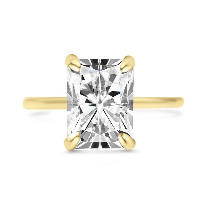 2.06CT Radiant Lab Grown Diamond Solitaire 14K Yellow Gold Engagement Ring - Diamond Daughters, Front View