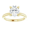2.10 CT Oval Lab Grown Diamond Solitaire Engagement Ring - Diamond Daughters