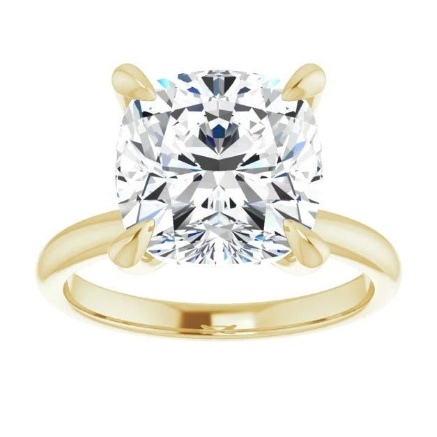 3.00CT Cushion Lab Grown Diamond Solitaire Engagement Ring - Diamond Daughters