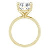 3.01CT  Square Cushion Lab Grown Diamond Solitaire 14K Yellow Gold Engagement Ring - Diamond Daughters, Top View