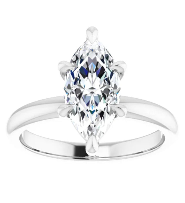 3.01CT Marquise Lab Grown Diamond Solitaire Engagement Ring - Diamond Daughters