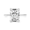  3.03CT Radiant Lab Grown Diamond Solitaire 14K White Gold Engagement Ring - Diamond Daughters, Front View