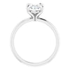 3.76ct CT Oval Lab Grown Diamond 14K White Gold Solitaire Engagement Ring - Diamond Daughters, Top View