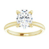 5.08 CT Oval Lab Grown Diamond Solitaire 14K Yellow Gold Engagement Ring - Diamond Daughters, Front View