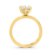 Tammy | Oval Moissanite Solitaire 14K Yellow Gold Engagement Ring - Diamond Daughters, Top View