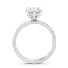 Tammy | Oval Moissanite Solitaire 14K White Gold Engagement Ring - Diamond Daughters, Top View