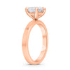 Tammy | Oval Moissanite Solitaire 14K Rose Gold Engagement Ring - Diamond Daughters, Top Side View