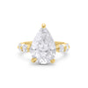 Kerlin | Pear Moissanite Shank Accent Stone 14k Yellow Gold Engagement Ring - Diamond Daughters, Front View