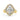 Jean | Mill Grain Halo And Shank 14K Yellow Gold Engagement Ring - Diamond Daughters, Front View