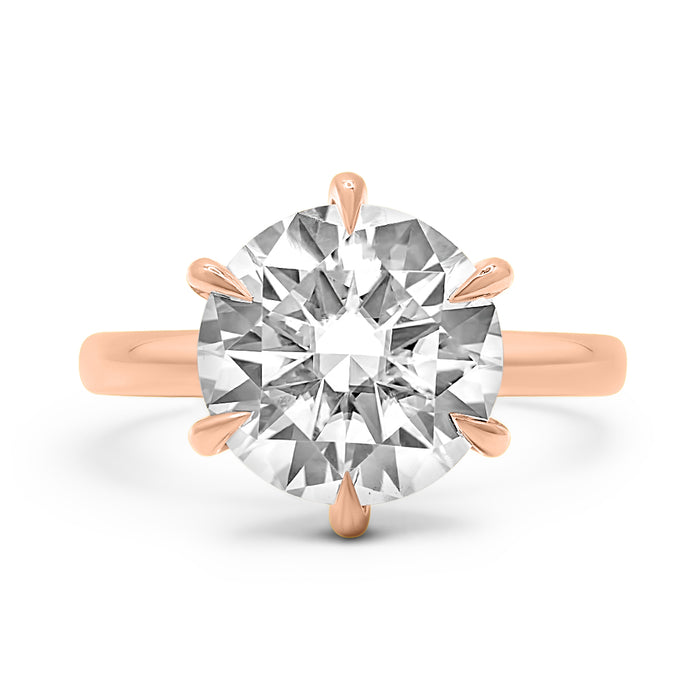 Round Moissanite Solitaire Engagement Ring
