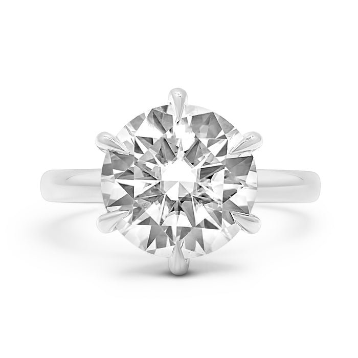 Round Moissanite Solitaire Engagement Ring