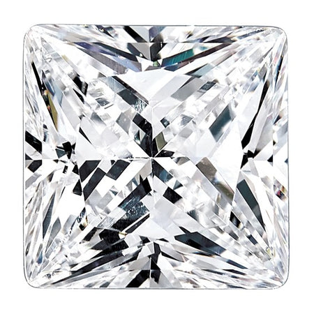 Princess Cut Moissanite, Top View