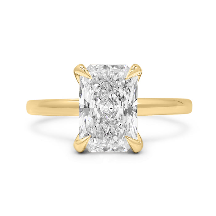 Radiant Moissanite Solitaire Engagement Ring