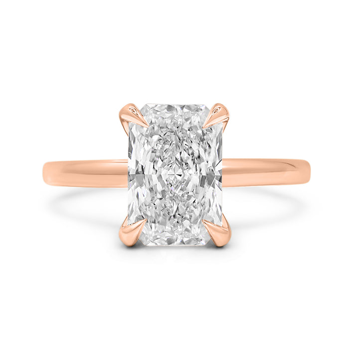 Radiant Moissanite Solitaire Engagement Ring