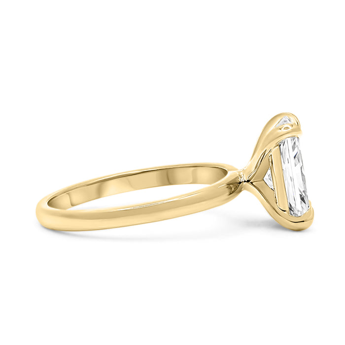 Radiant Moissanite Solitaire Engagement Ring