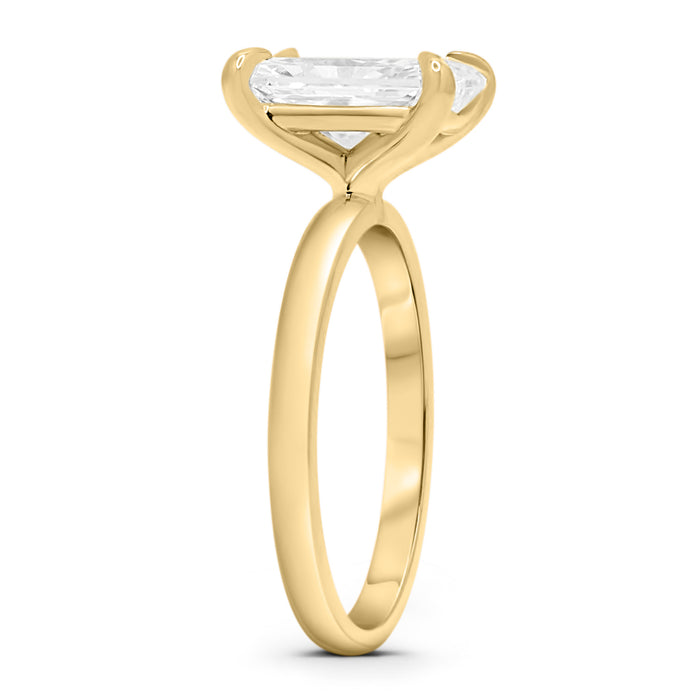 Radiant Moissanite Solitaire Engagement Ring