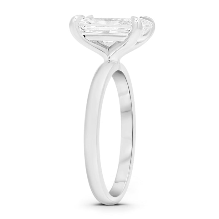Radiant Moissanite Solitaire Engagement Ring