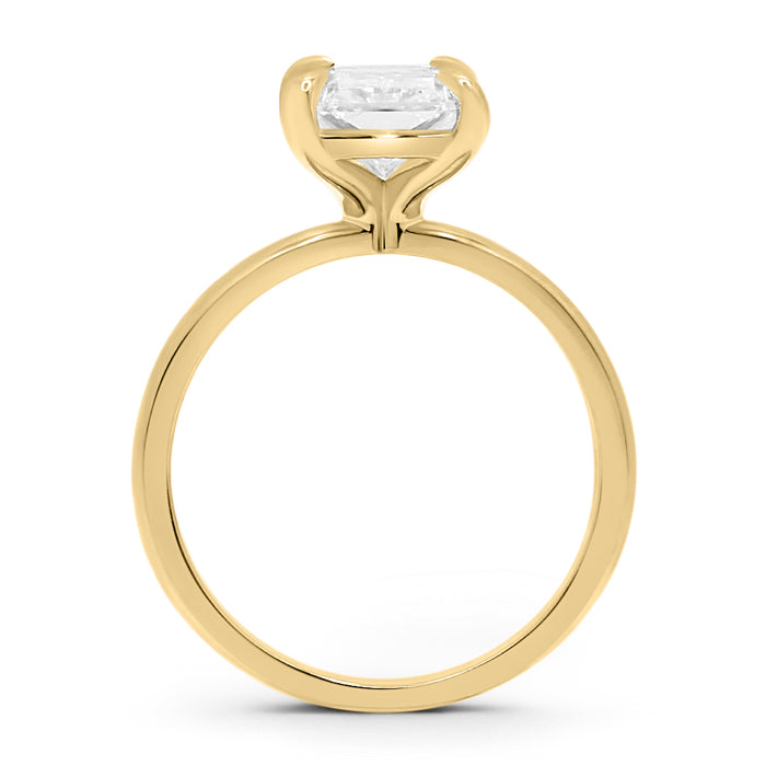 Radiant Moissanite Solitaire Engagement Ring