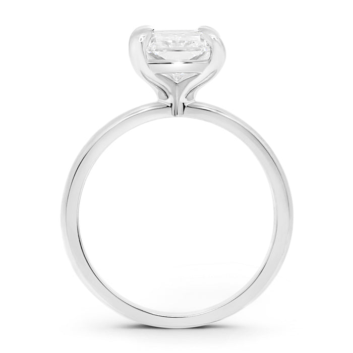 Radiant Moissanite Solitaire Engagement Ring