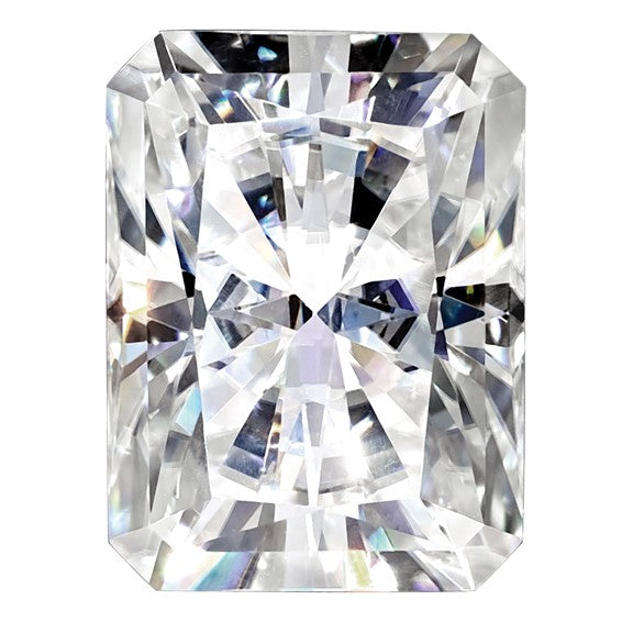 Radiant Cut Moissanite, Top View